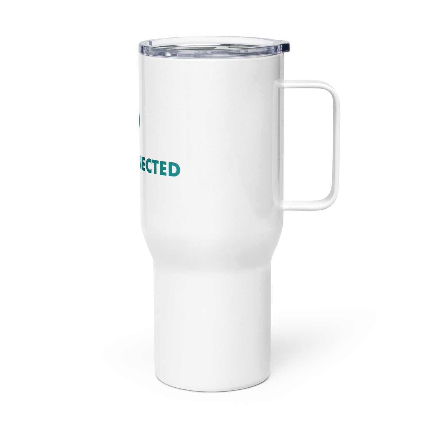 Travel mug with a handle
